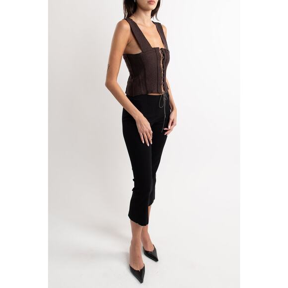 Brown Wool Handmade Corset Top - Picture 6 of 6